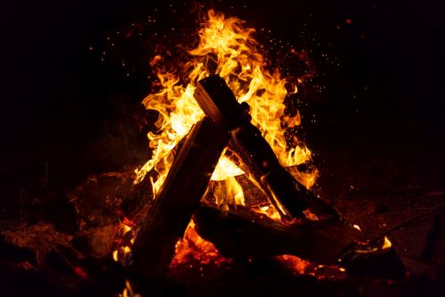 Feuer Lagerfeuer Tipi